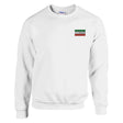 Sweat-shirt drapeau iran broderie couleur coton mélangé