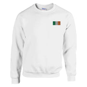 Sweat-shirt drapeau irlande broderie couleur coton mélangé