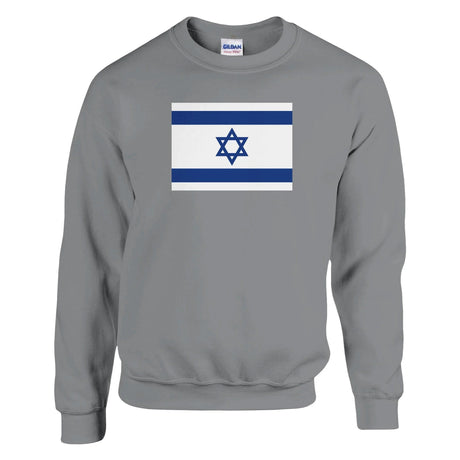 Sweat-shirt drapeau israël coton mélangé brodé confortable