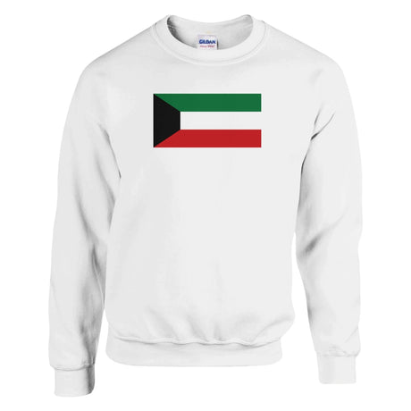 Sweat-shirt drapeau koweït coton mélangé brodé doux