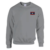 Sweat-shirt drapeau laos broderie couleur coton mélangé doux