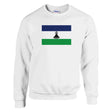 Sweat-shirt drapeau lesotho brodé coton mélangé doux