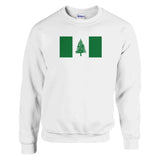 Sweat-shirt drapeau l’île norfolk coton mélangé brodé