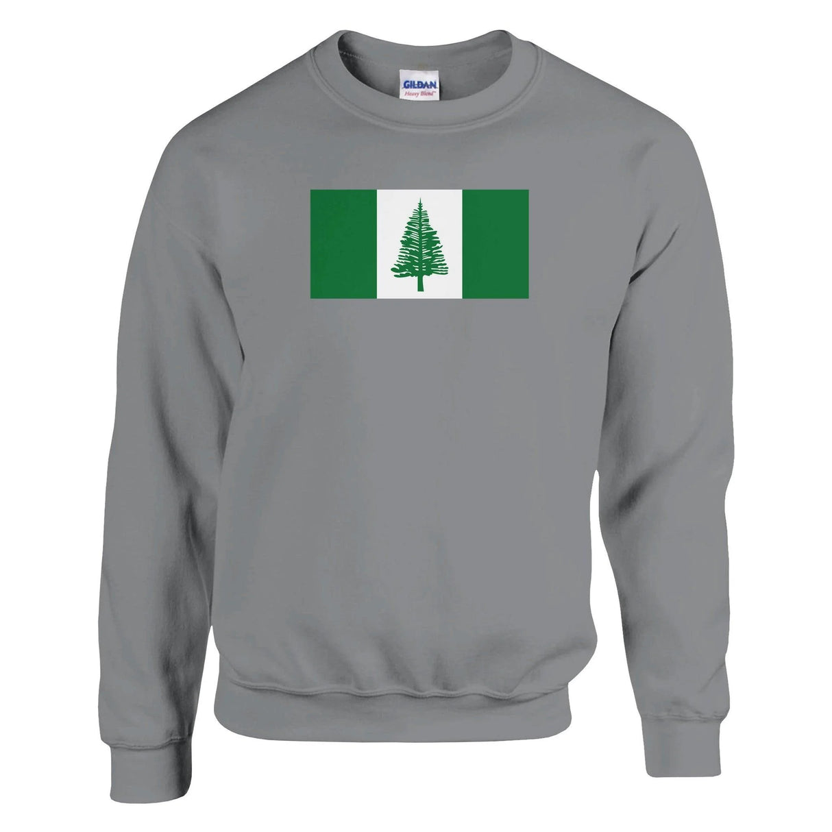Sweat-shirt drapeau l’île norfolk coton mélangé brodé