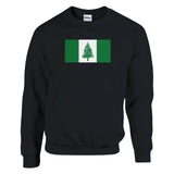 Sweat-shirt drapeau l’île norfolk coton mélangé brodé