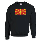 Sweat-shirt drapeau macédoine du nord coton mélangé