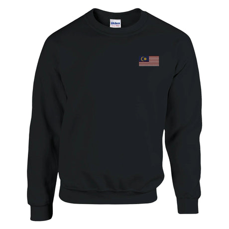 Sweat-shirt drapeau malaisie broderie couleur coton mélangé
