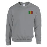 Sweat-shirt drapeau mali broderie couleur coton mélangé