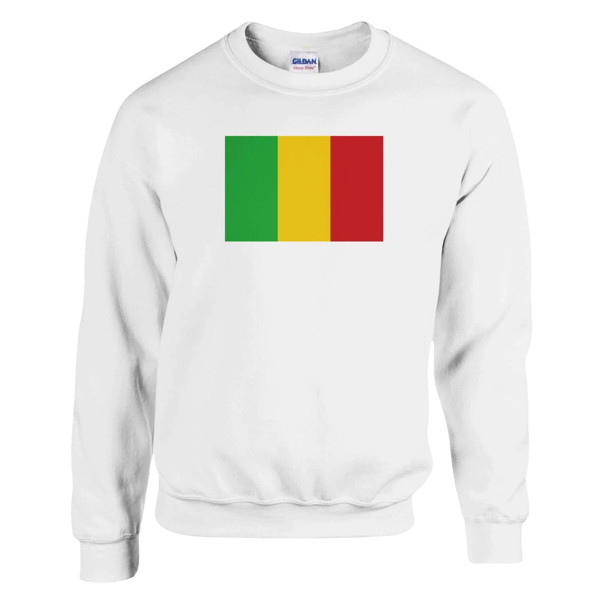 Sweat-shirt drapeau mali coton mélangé brodé confortable