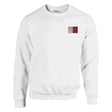 Sweat-shirt drapeau malte broderie couleur coton mélangé