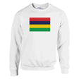 Sweat-shirt drapeau maurice coton mélangé brodé doux