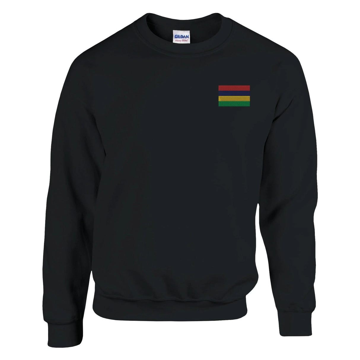 Sweat-shirt drapeau mauritanie broderie couleur coton mélangé