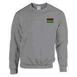 Sweat-shirt drapeau mauritanie broderie couleur coton mélangé