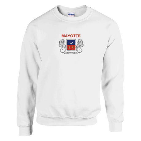 Sweat-shirt drapeau mayotte coton mélangé broderie douce