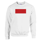 Sweat-shirt drapeau monaco coton mélangé brodé doux