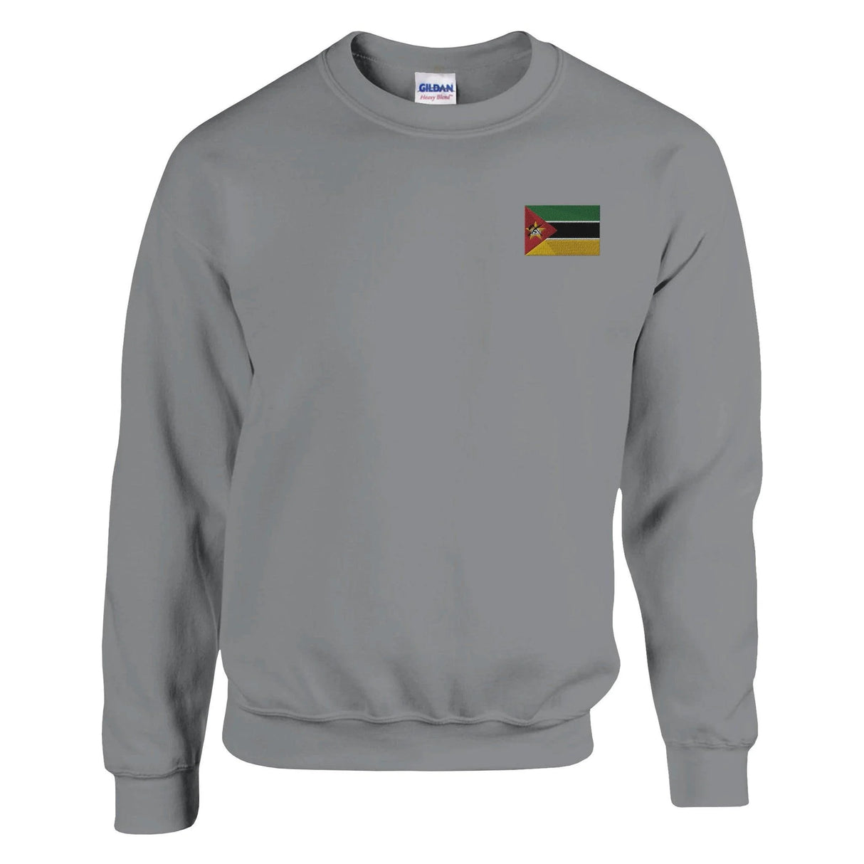 Sweat-shirt drapeau mozambique broderie mélange doux