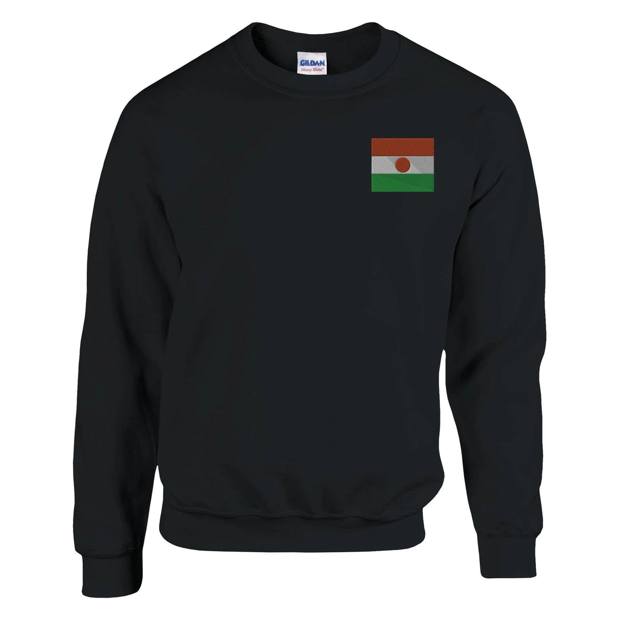 Sweat-shirt drapeau niger broderie couleur coton mélangé