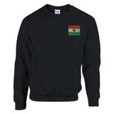 Sweat-shirt drapeau niger broderie couleur coton mélangé