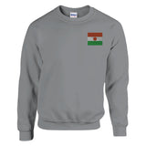 Sweat-shirt drapeau niger broderie couleur coton mélangé