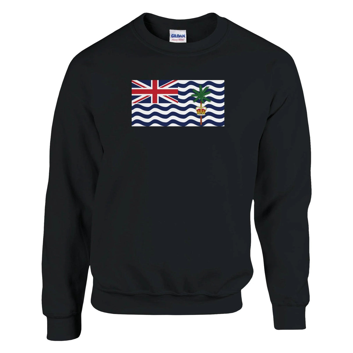 Sweat-shirt drapeau océan indien coton mélangé brodé