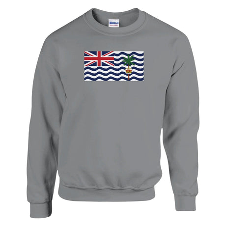 Sweat-shirt drapeau océan indien coton mélangé brodé