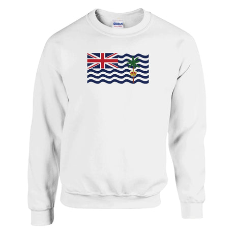 Sweat-shirt drapeau océan indien coton mélangé brodé