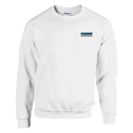 Sweat-shirt drapeau ouzbékistan broderie mélange doux