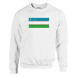 Sweat-shirt drapeau ouzbékistan coton mélangé imprimé