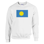 Sweat-shirt drapeau palaos coton mélangé brodé doux