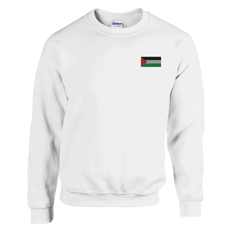 Sweat-shirt drapeau palestine broderie couleur coton mélangé