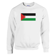Sweat-shirt drapeau palestine coton mélangé broderie