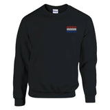 Sweat-shirt drapeau pays-bas broderie couleur coton mélangé