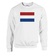 Sweat-shirt drapeau pays-bas coton mélangé brodé doux