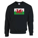 Sweat-shirt drapeau pays de galles coton mélangé brodé