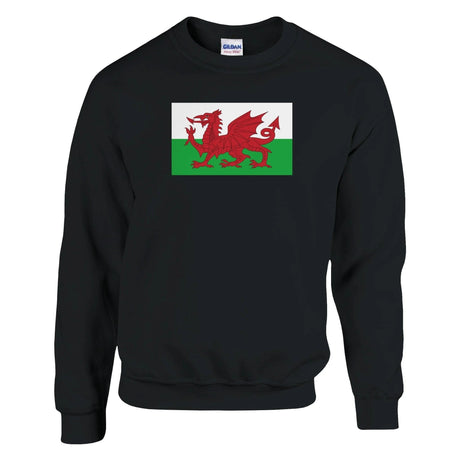 Sweat-shirt drapeau pays de galles coton mélangé brodé