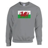 Sweat-shirt drapeau pays de galles coton mélangé brodé