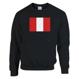 Sweat-shirt drapeau pérou coton mélangé broderie douce