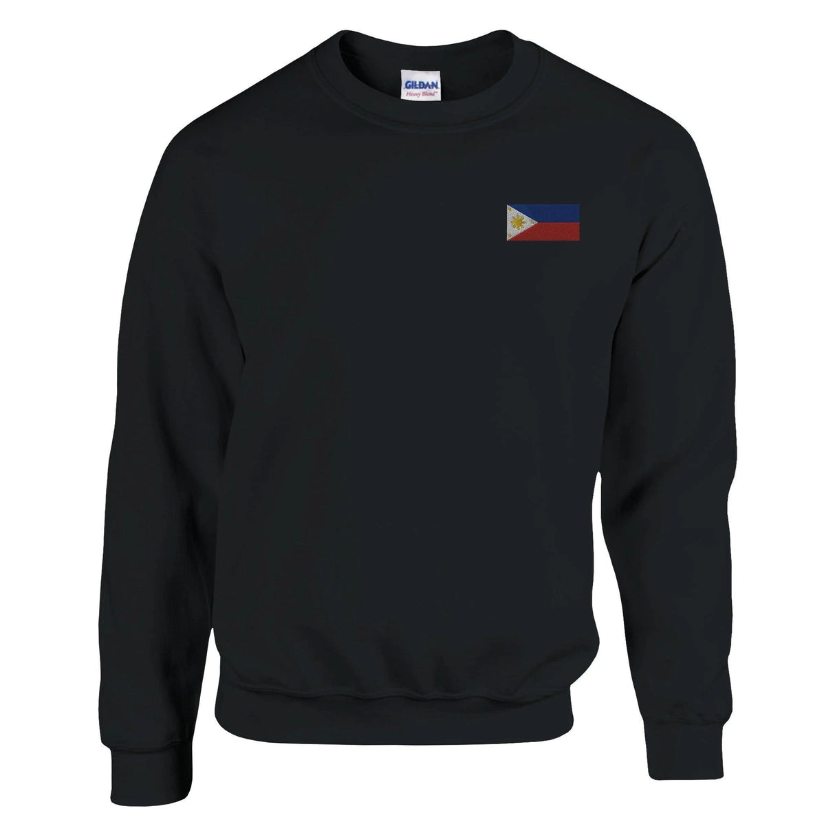 Sweat-shirt drapeau philippines broderie couleur coton mélangé