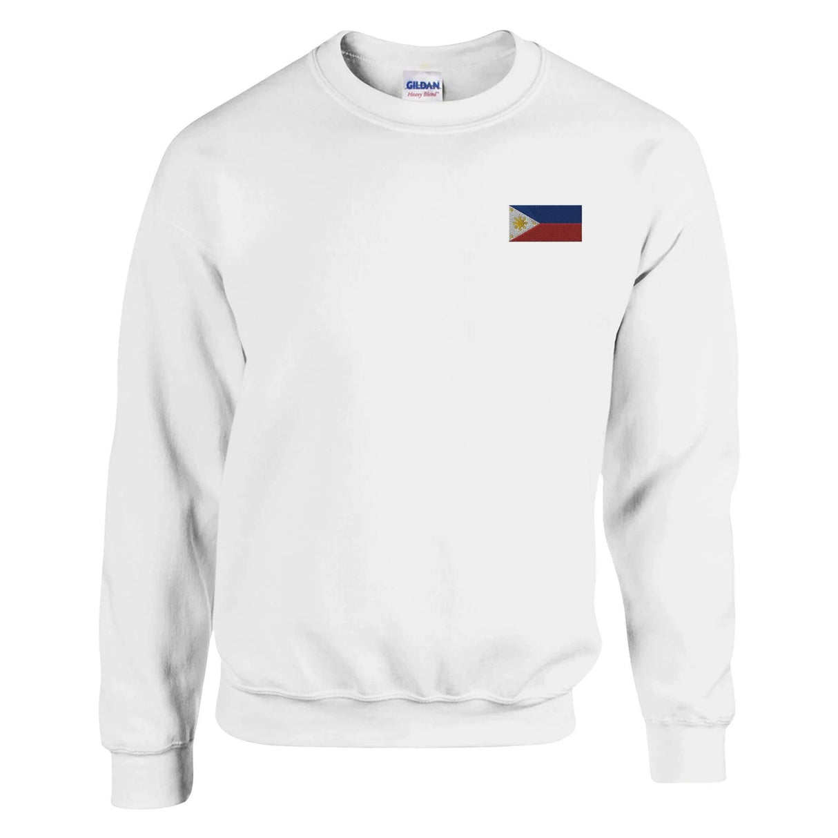 Sweat-shirt drapeau philippines broderie couleur coton mélangé