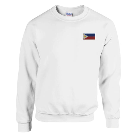 Sweat-shirt drapeau philippines broderie couleur coton mélangé