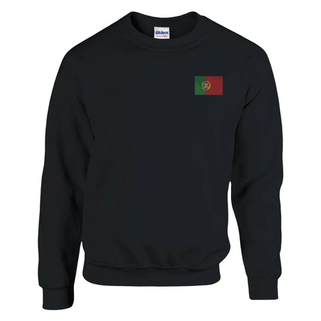 Sweat-shirt drapeau portugal broderie couleur coton mélangé