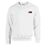 Sweat-shirt drapeau qatar broderie couleur coton mélangé