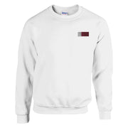 Sweat-shirt drapeau qatar broderie couleur coton mélangé