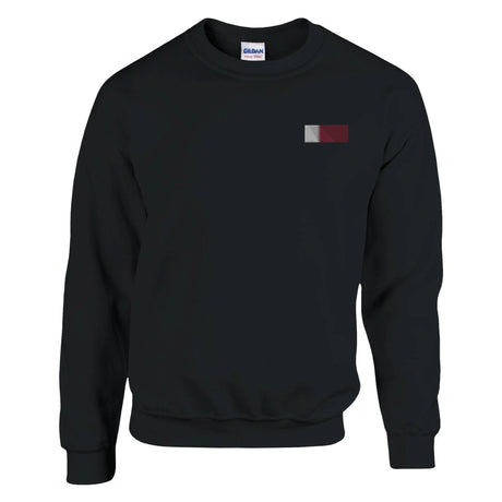 Sweat-shirt drapeau qatar broderie couleur coton mélangé