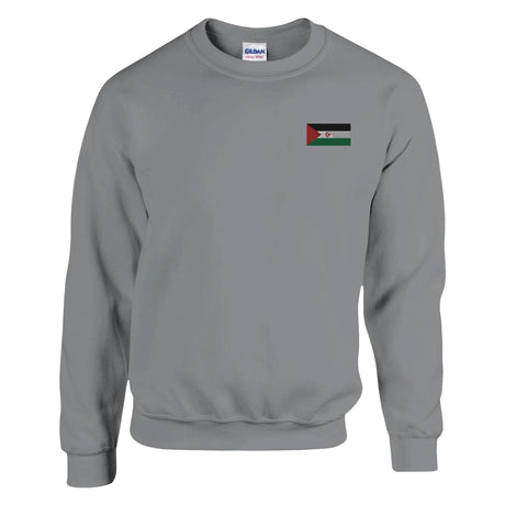 Sweat-shirt drapeau république arabe sahraouie broderie coton