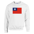 Sweat-shirt drapeau république de chine coton mélangé brodé