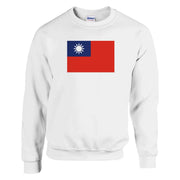 Sweat-shirt drapeau république de chine coton mélangé brodé