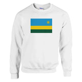 Sweat-shirt drapeau rwanda coton mélangé brodé doux