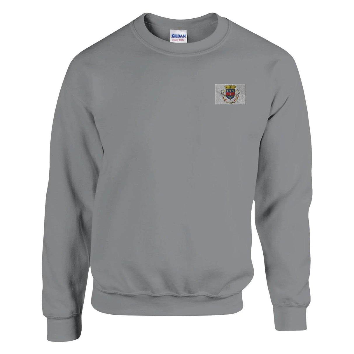 Sweat-shirt drapeau saint-barthélemy broderie coton mélangé