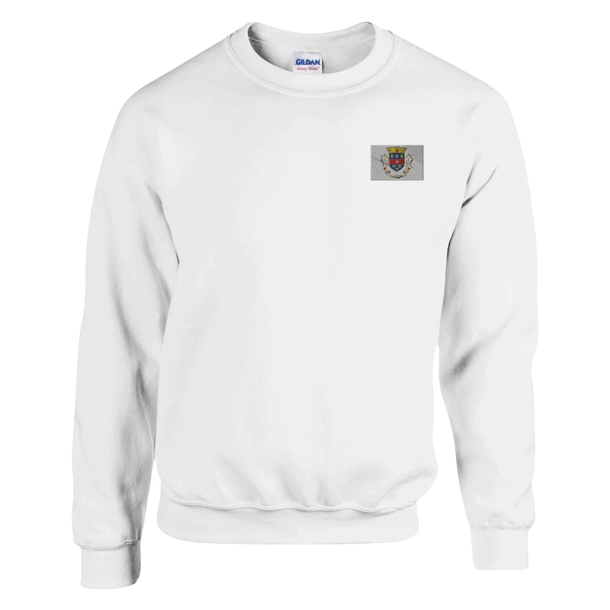 Sweat-shirt drapeau saint-barthélemy broderie coton mélangé